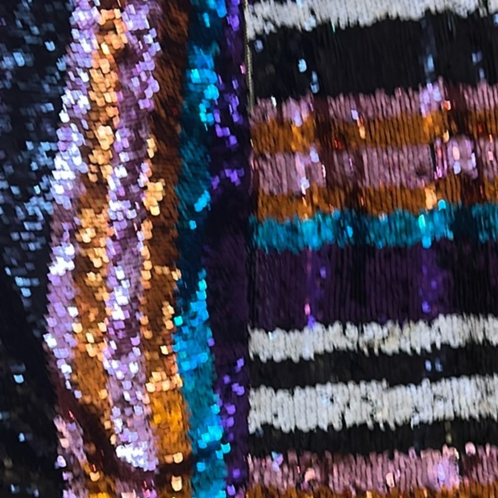 Privy Sequin Mini Skirt Black and Blue - Picture 10 of 11